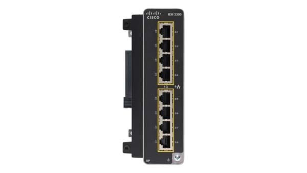 Cisco IEM-3300-8P= commutateur réseau Géré L2 Gigabit Ethernet (10/100/1000) Connexion Ethernet, supportant l'alimentation via ce port (PoE) Noir
