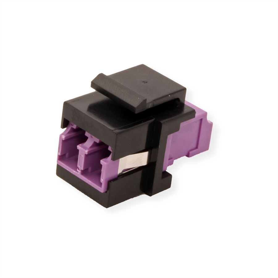 ROLINE Raccord optique LC/LC duplex multimode, Keystone, OM4