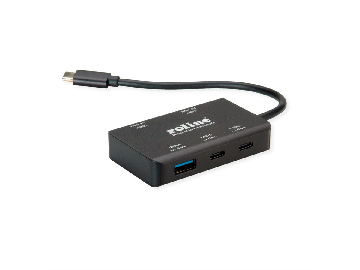 ROLINE Hub USB 3.2 Gen2 , 4 ports (2x A + 2x C), +PD(100W)