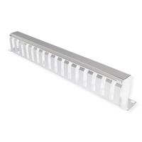 VALUE Plaque avant 19" de 1U avec canal de rangement de 40 x 60 mm, gris
