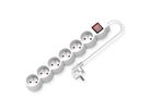VALUE Prise multiple, 6x UTE avec interrupteur, blanc, 1,5 m