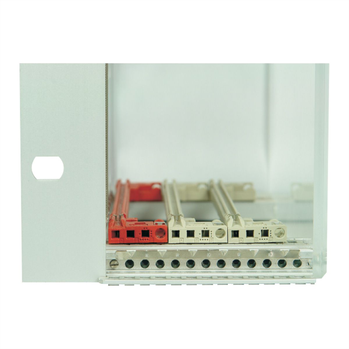 Guide-cartes SCHROFF 280 mm, largeur de rainure 2.5 mm, multi-pièces, rouge/argent, 10 pièces