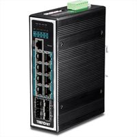 TRENDnet TI-PG1284i Switch Rail DIN géré PoE+ Gigabit industriel à 12 ports