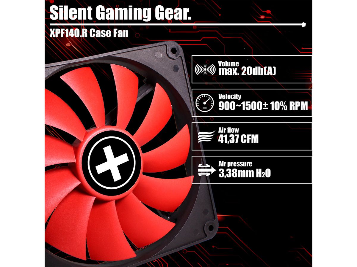Xilence XPF140.R 140mm Performance Ventilateur de boîtier, 3PIN