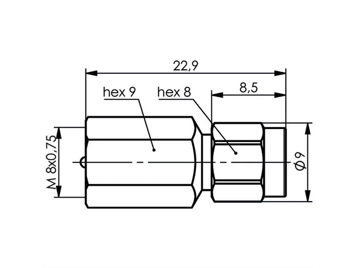 TELEGÄRTNER Adaptateur FME mâle / SMA mâle