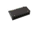Panneau de brassage pour Keystones, 8 ports, noir