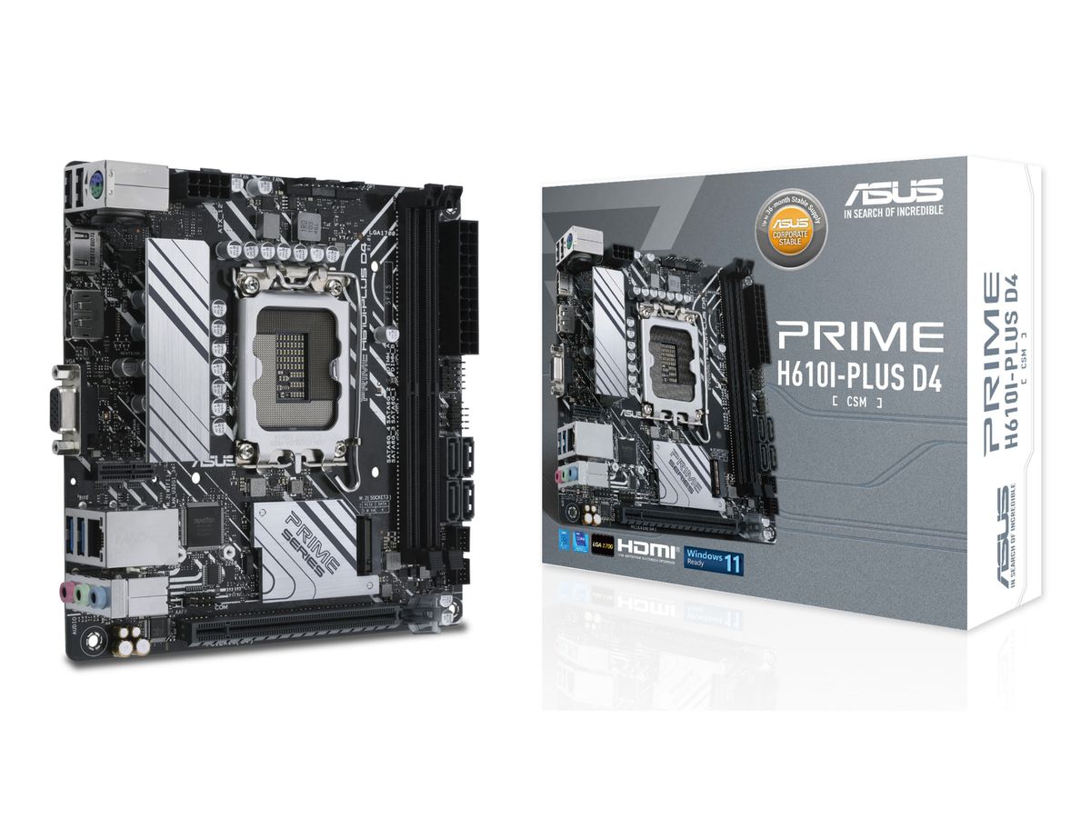 ASUS PRIME H610I-PLUS D4-CSM Intel H610 LGA 1700 mini ITX