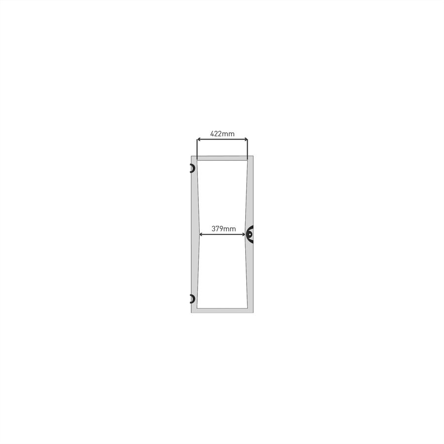 SCHROFF Porte 9U verre ACRYL RAL7035