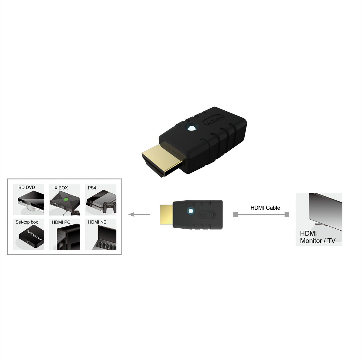 ROLINE Adaptateur Display, émulateur HDMI virtuel (EDID), 4K