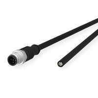METZ CONNECT Câble de capteur/actionneur M12, codage A, M12 connecteur droit - extrémité ouverte, non blind, 5 pôles, PUR, 1 m