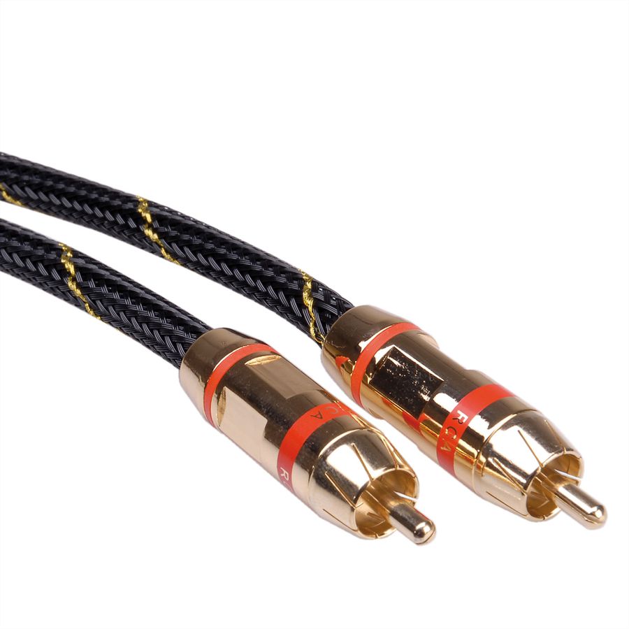 ROLINE GOLD Câble de raccordement RCA simplex M / M, rouge, 2,5 m
