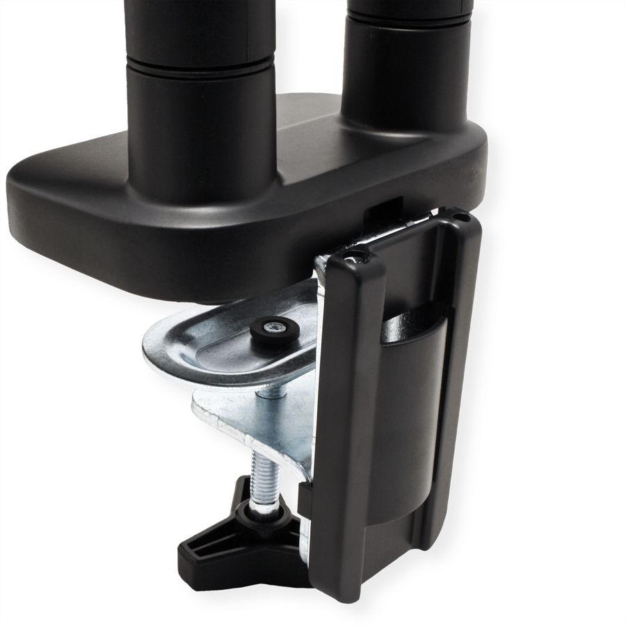VALUE Bras double LCD, fixation sur bureau, vérin à gaz, 6 articulations