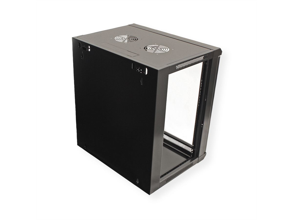 VALUE Armoire murale 12 UH (HxLxP) 640x570x450mm, noir