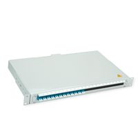 TELEGÄRTNER BASIS V Panneau FO avec coupleurs, 12x LC Duplex, bleu, OS2