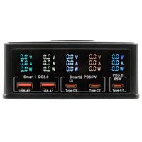 EXSYS EX-1106 Chargeur multiports High Power, QI 15W et USB-C PD à max. 160W