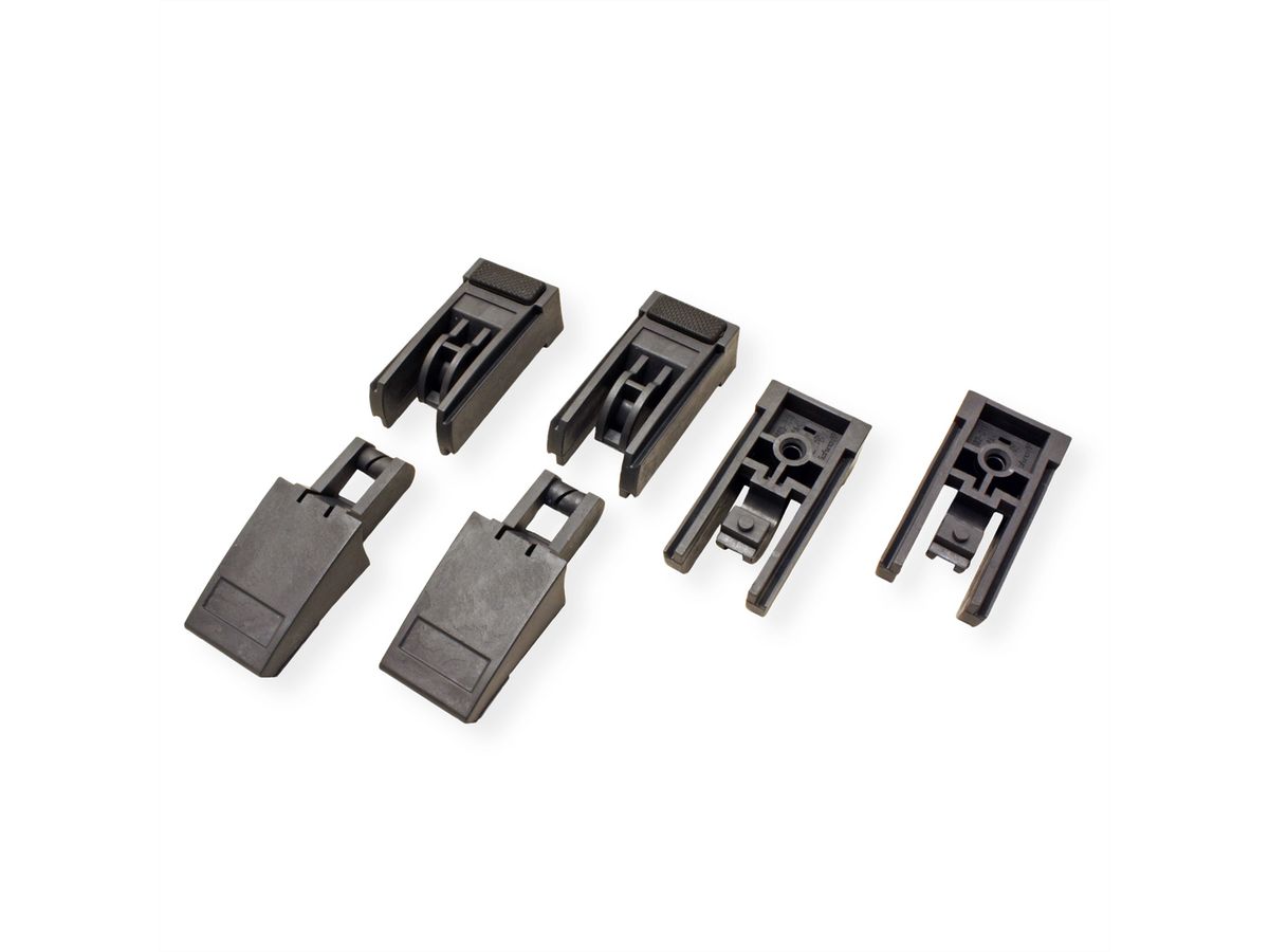SCHROFF Pied basculant pour châssis, plastique, RAL 7016