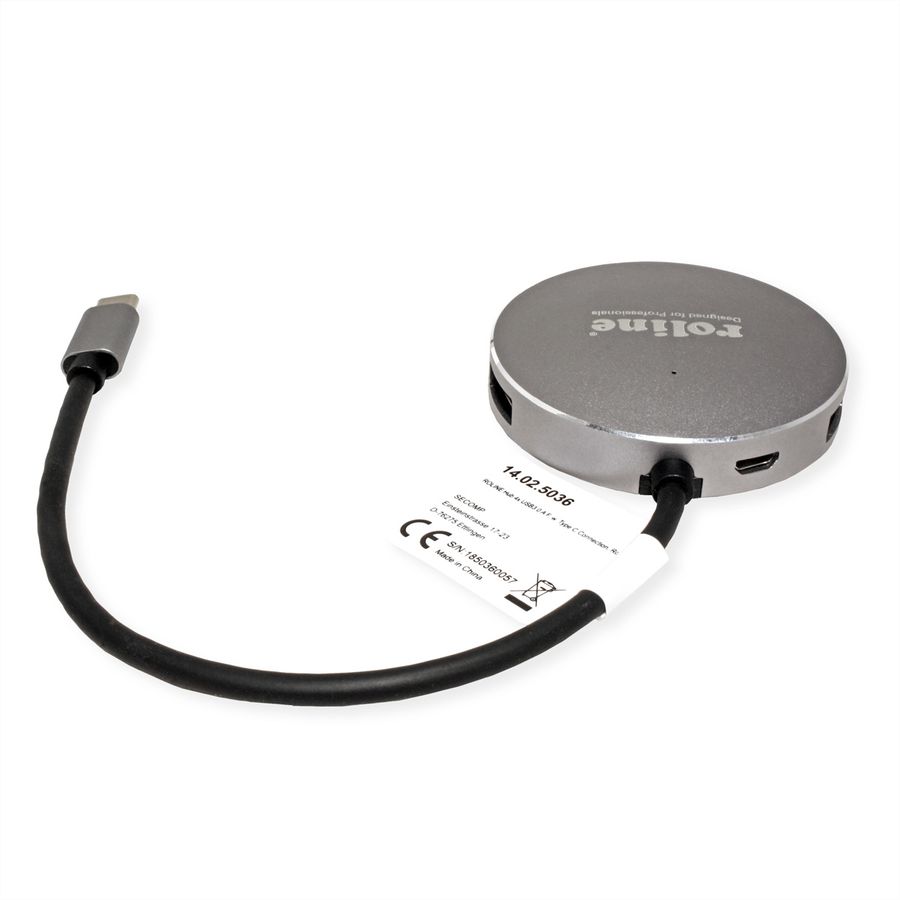 ROLINE Hub USB 3.2 Gen 1, 4 ports, prise type C