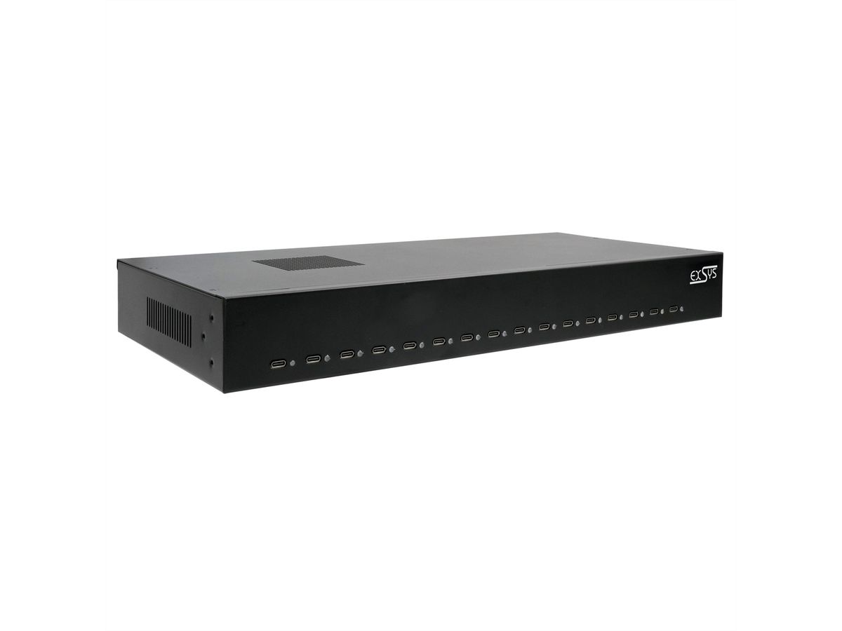 EXSYS EX-11016 Station de charge 16 ports USB-C haute puissance 480W