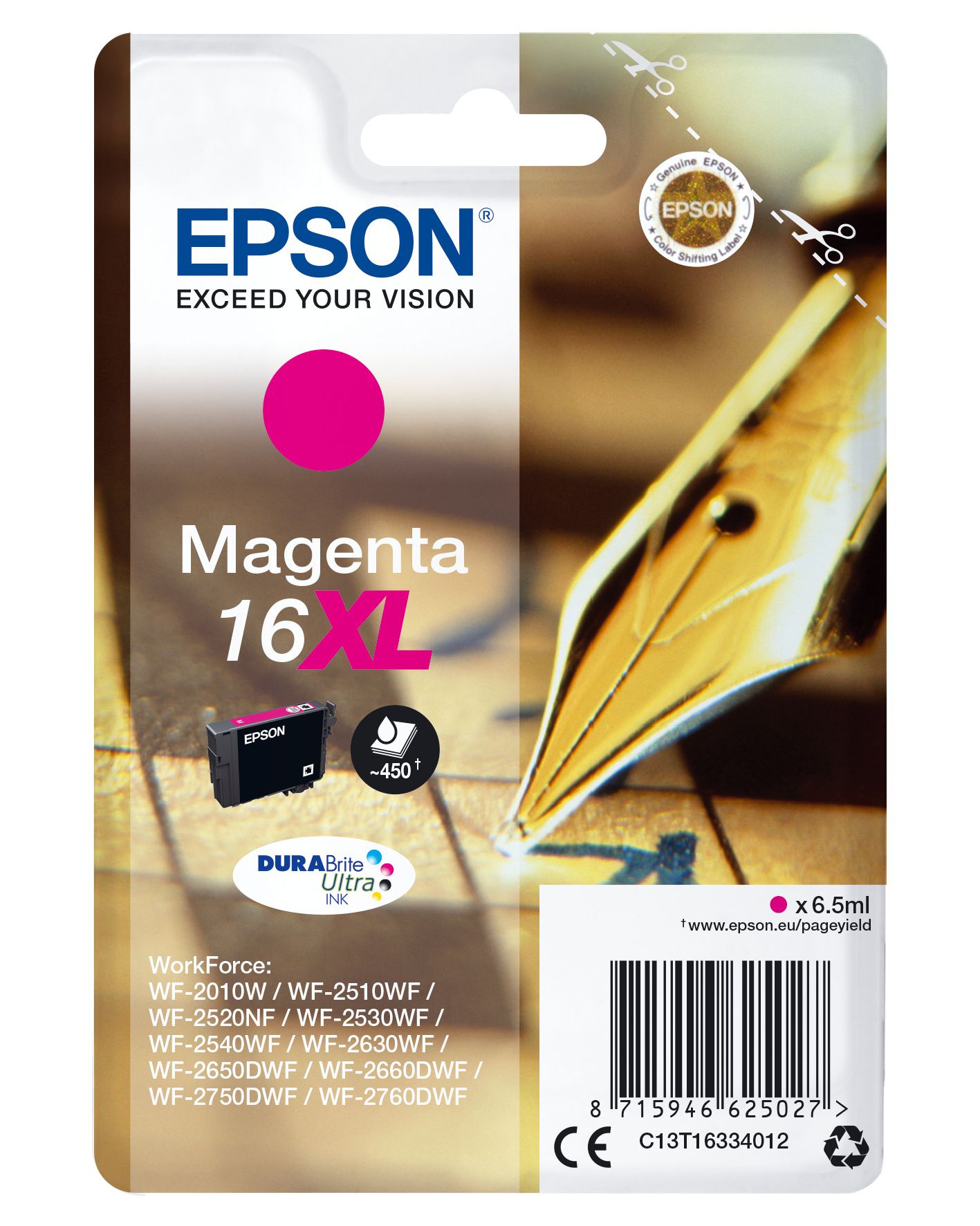 Epson Cartouche "Stylo à plume" - Encre Durabrite M (XL)