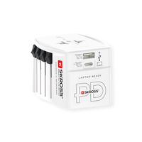SKROSS Adaptateur de voyage MUV USB A/C 65PD avec câble USB-C, monde