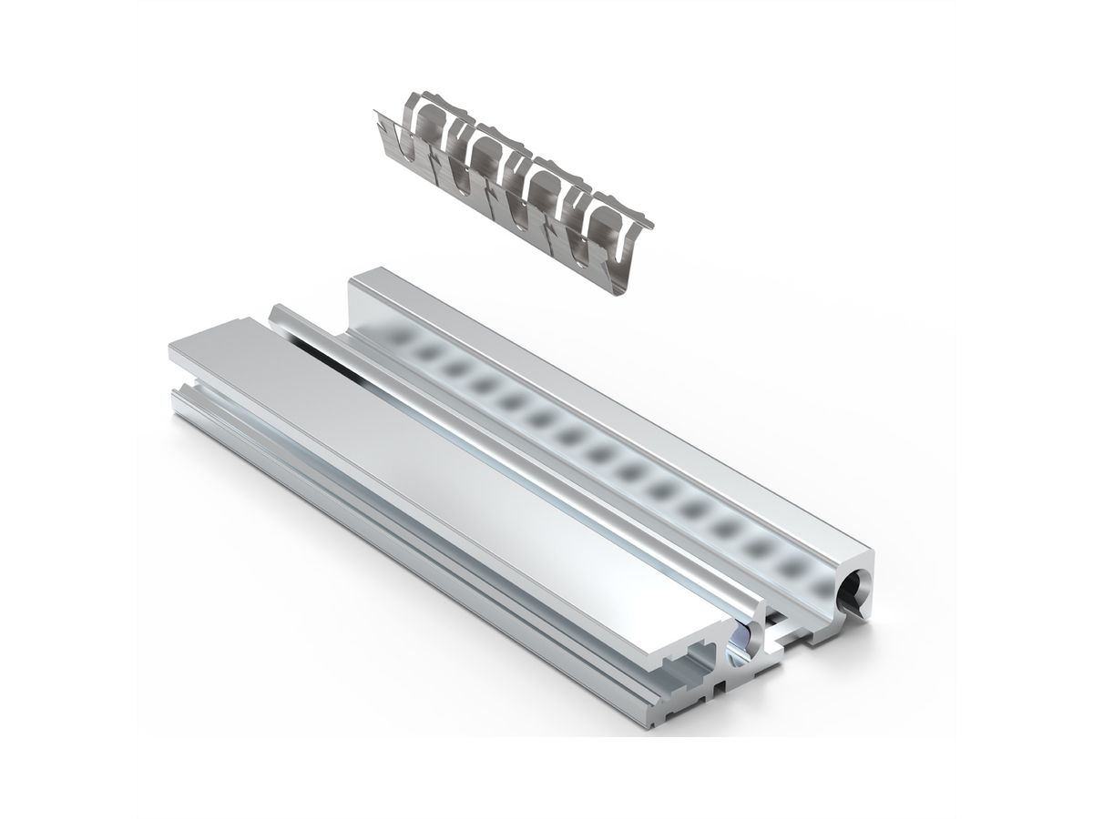 SCHROFF EuropacPRO Kit de blindage CEM, plaque de recouvrement sur rail horizontal, acier, 63 HP, 10 pièces