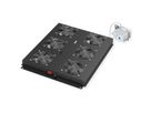 ROLINE 19" Unité de ventilation de toit, 6 ventilateurs, Thermostat pour baie serveur, noire