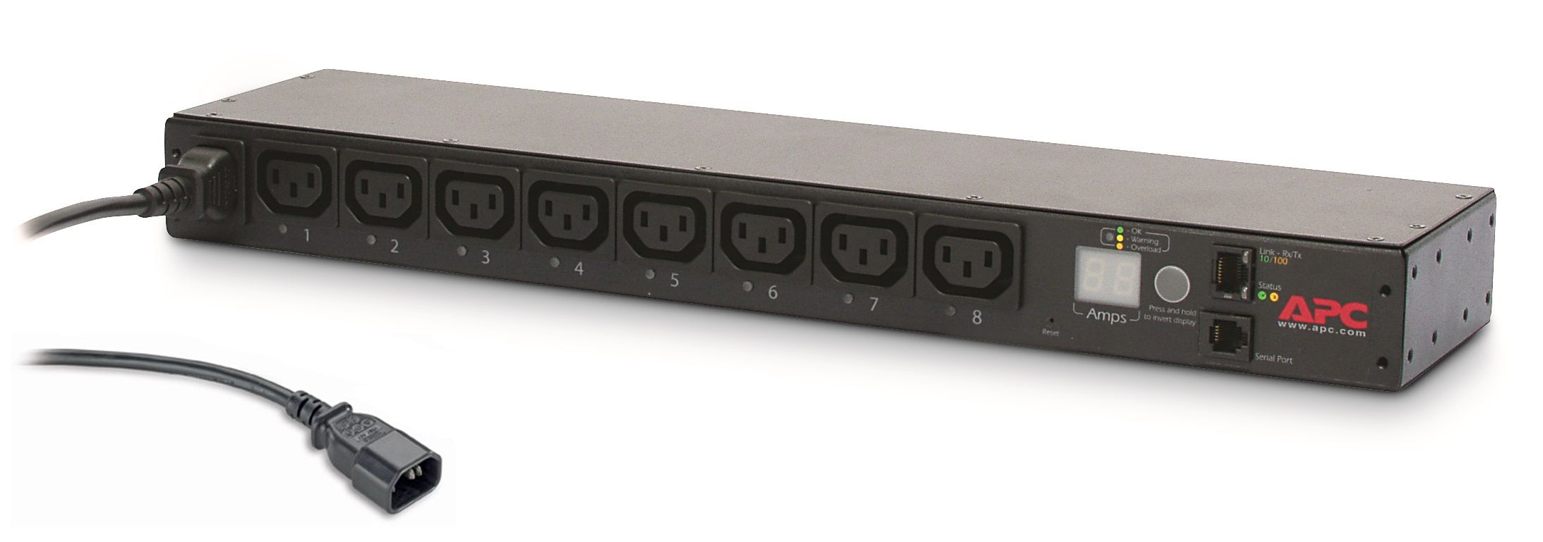 APC AP7920B - Bandeau de prises, commutée, 1U, 10 A ,230 V, 8xC13