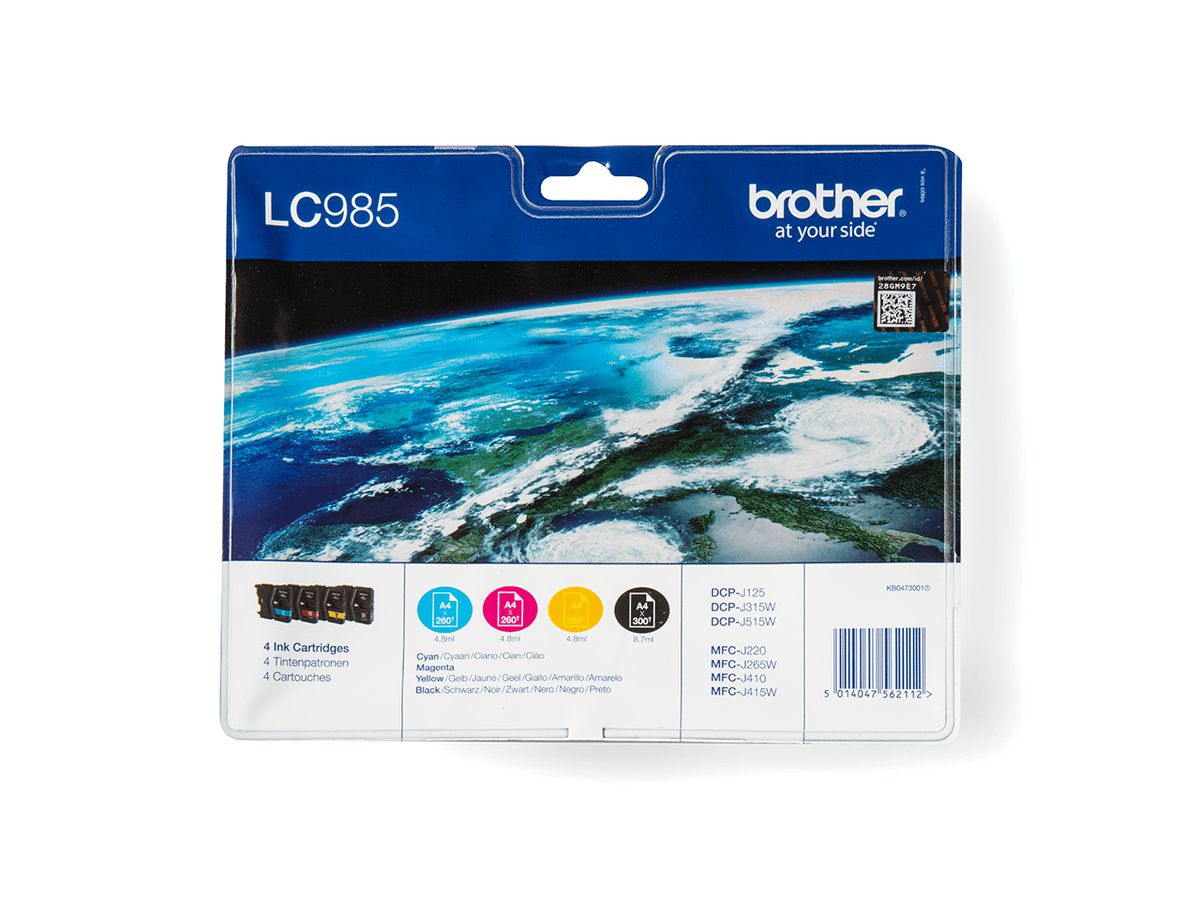 Brother LC985VALBP - Pack de cartouches d'encre originales