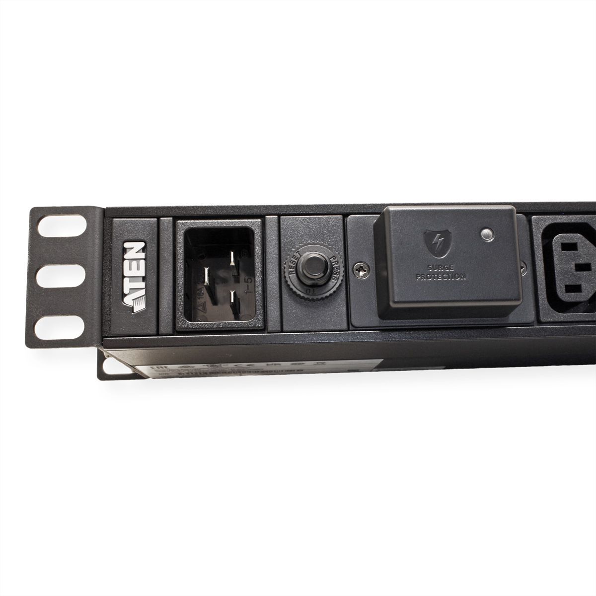 ATEN PE0218SG PDU de base 1U 16A avec protection contre les surtensions, 18 ports