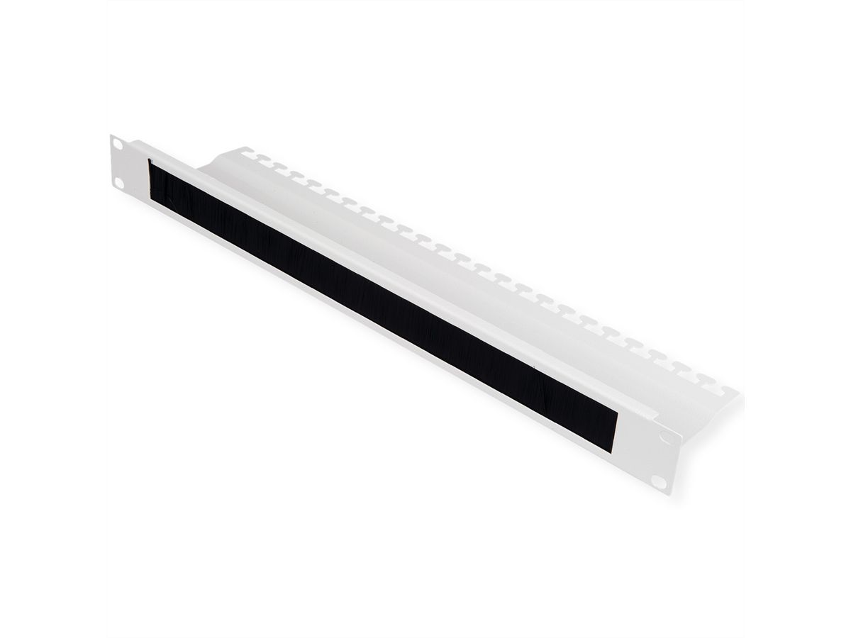 ROLINE 19" Passe-câbles, Avec brosse 1U gris