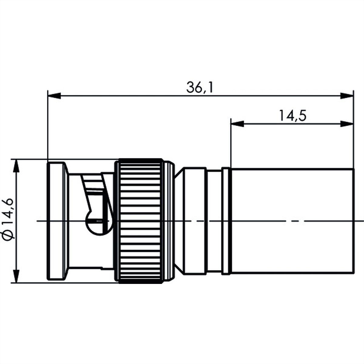 TELEGÄRTNER Fiche BNC droite à sertir RG 213/U