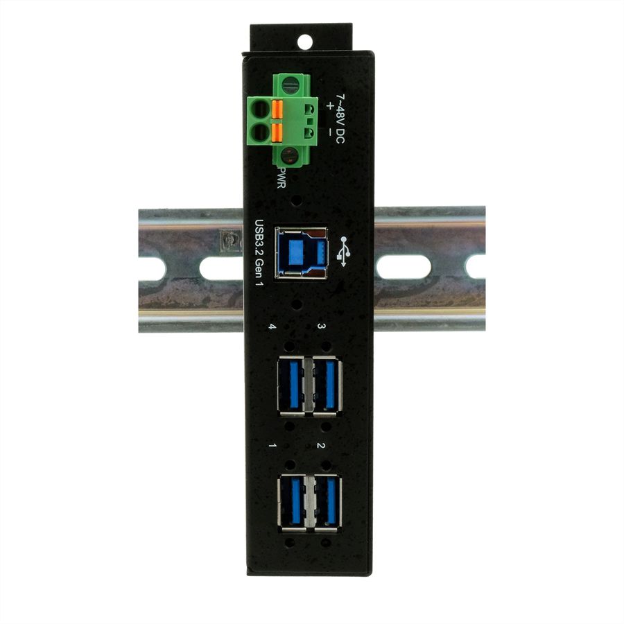 EXSYS EX-1185HMVS-2 Hub USB 3.2 Gen1 métal à 4 ports, protection de surtension 15KV ESD