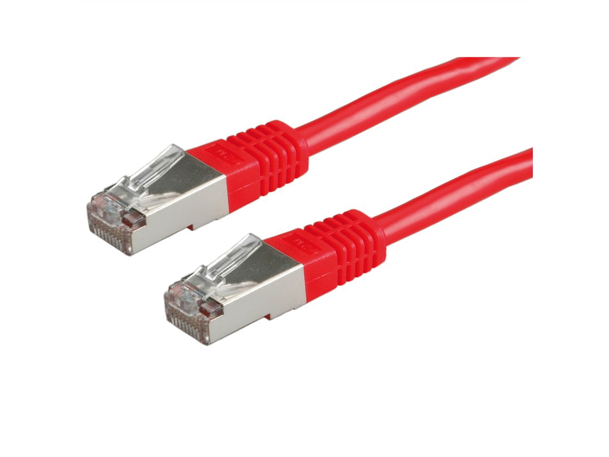 Cordon ROLINE Cat.5e (Classe D) S/FTP AWG26, rouge, 1 m