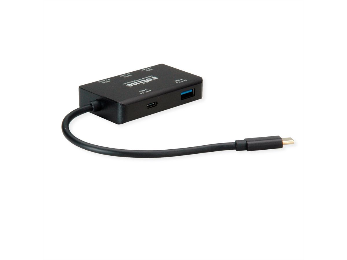 ROLINE Hub USB 3.2 Gen2 , 4 ports (2x A + 2x C), +PD(100W)