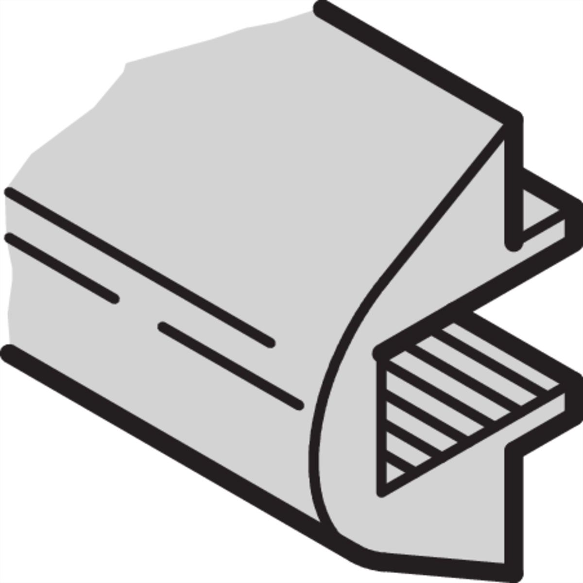 Éléments de design du boîtier PropacPRO SCHROFF, forme 1, RAL 5007, 63 CV