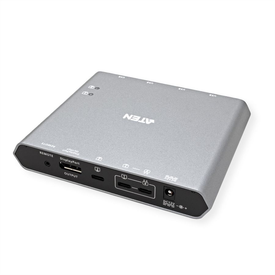 ATEN US3311 Commutateur KVM à 2 ports 4K DisplayPort USB-C avec passage d'alimentation