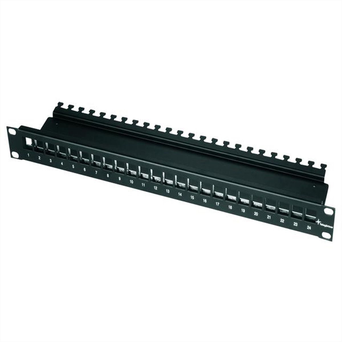 TELEGÄRTNER Panneau 19" pour modules, 1 UH vide, noir