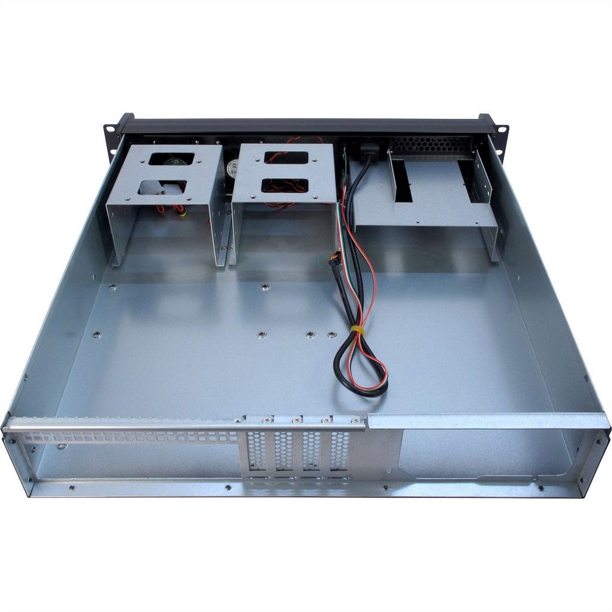 Boîtier industriel 19", 2U, court, IPC 2U 2098-SK, noir