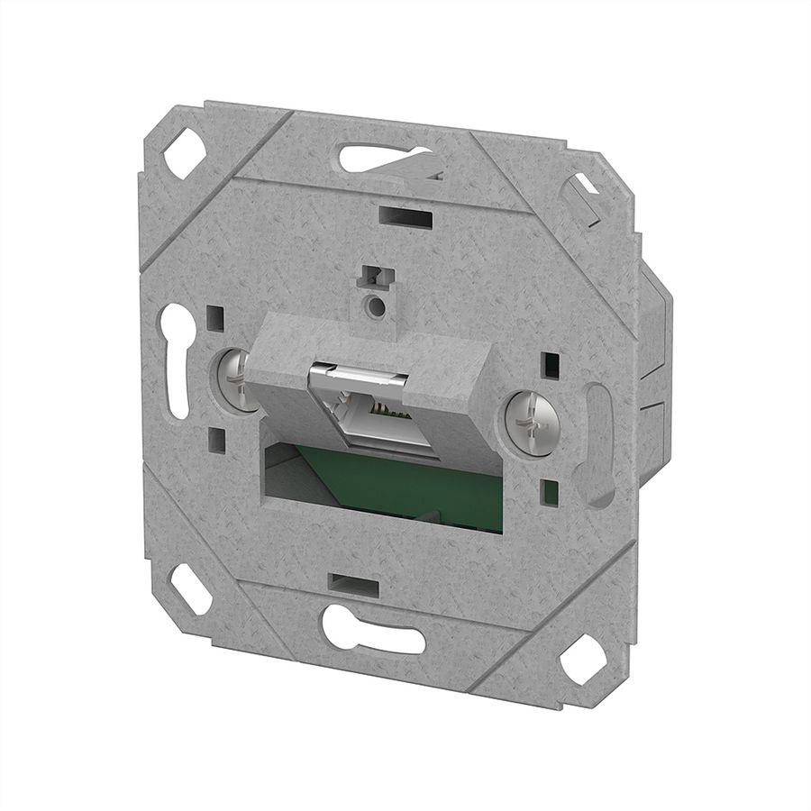 METZ CONNECT E-DAT C6A LSA++ Prise, 1 port, encastré pour gammes d'interrupteurs design (UP0), métallique
