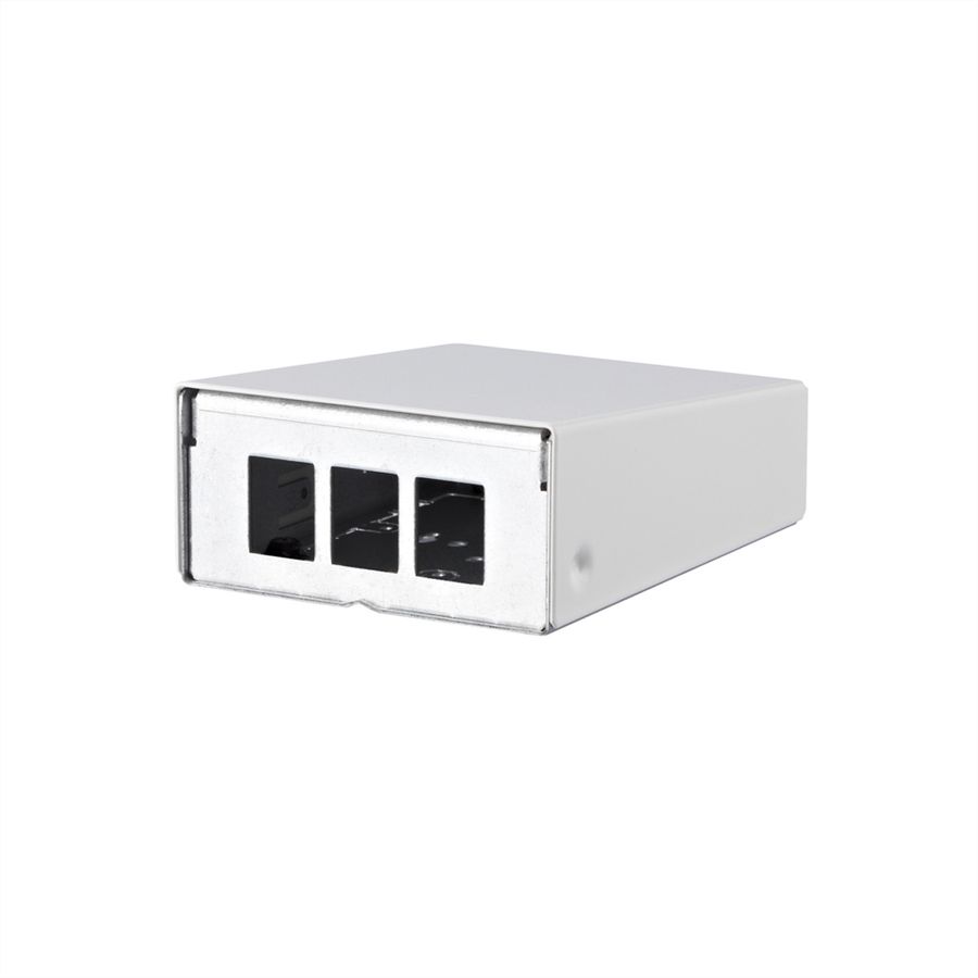 METZ CONNECT Keystone boîtier en saillie 3 ports blanc pur, non équipé