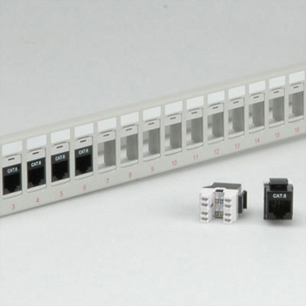 ROLINE Panneau de brassage 19" pour Keystones 24 ports, non-blindé, gris