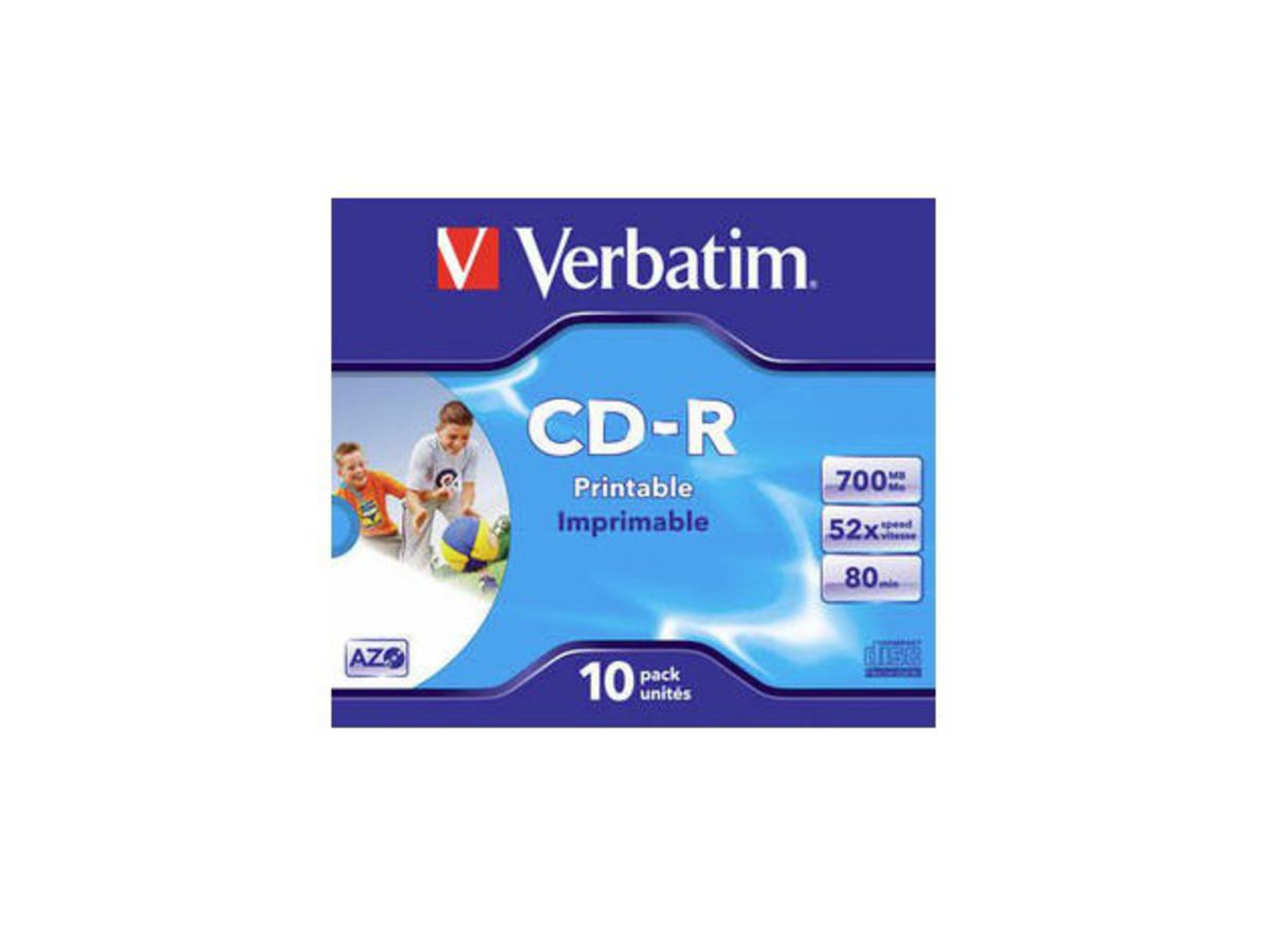 Verbatim CD-R AZO Wide Inkjet Printable