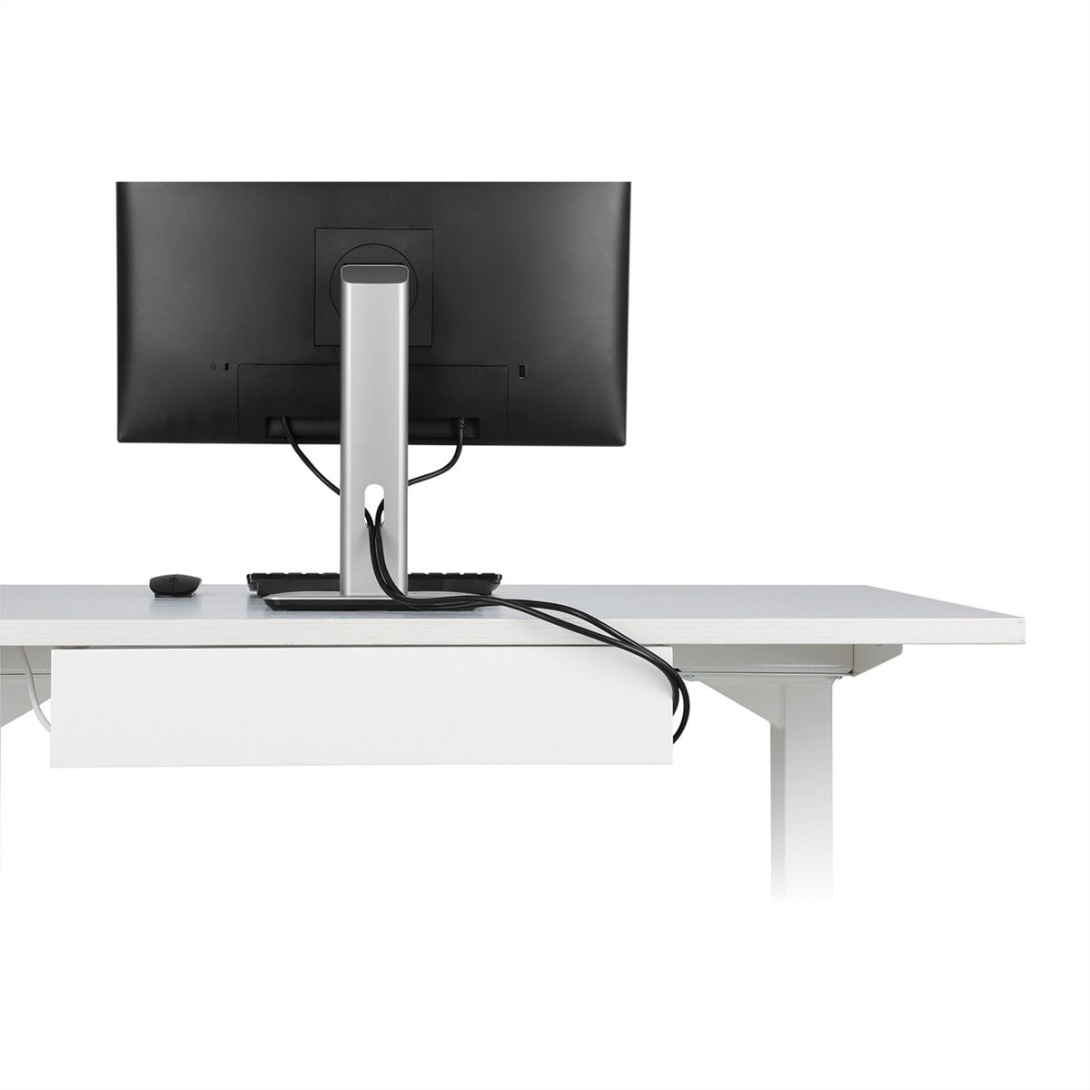 VALUE Canal de câbles, montage sous table, blanc