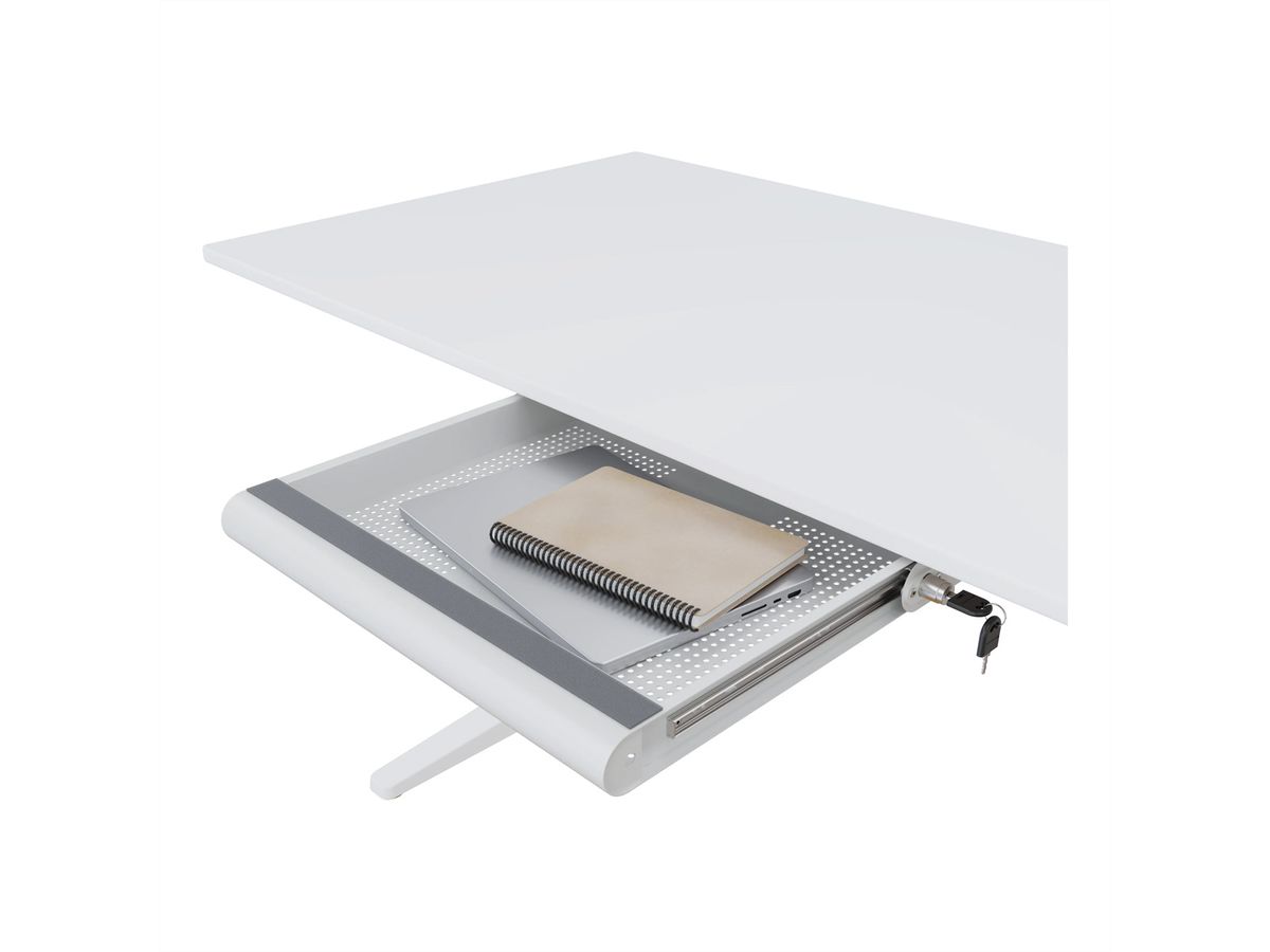 DATAFLEX Addit tiroir sécurisé pour laptop, 620, pour ordinateur portable, blanc
