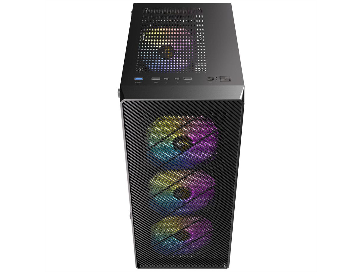 ANTEC AX26 RGB Elite Boîtier PC Midi Tower Gaming ATX, noir