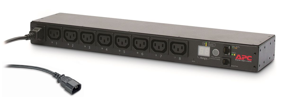 APC AP7920B - Bandeau de prises, commutée, 1U, 10 A ,230 V, 8xC13