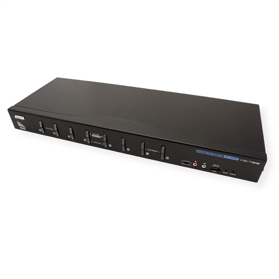 ATEN CS1788 Switch KVM Dual-Link DVI, USB, Audio, 8 ports
