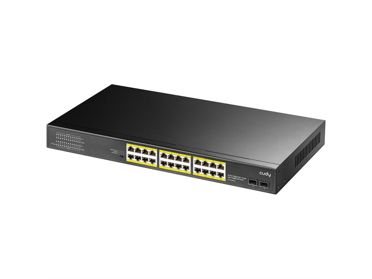 CUDY GS1028PS2 Switch 24P Gigabit PoE+, 2 ports SFP 300W
