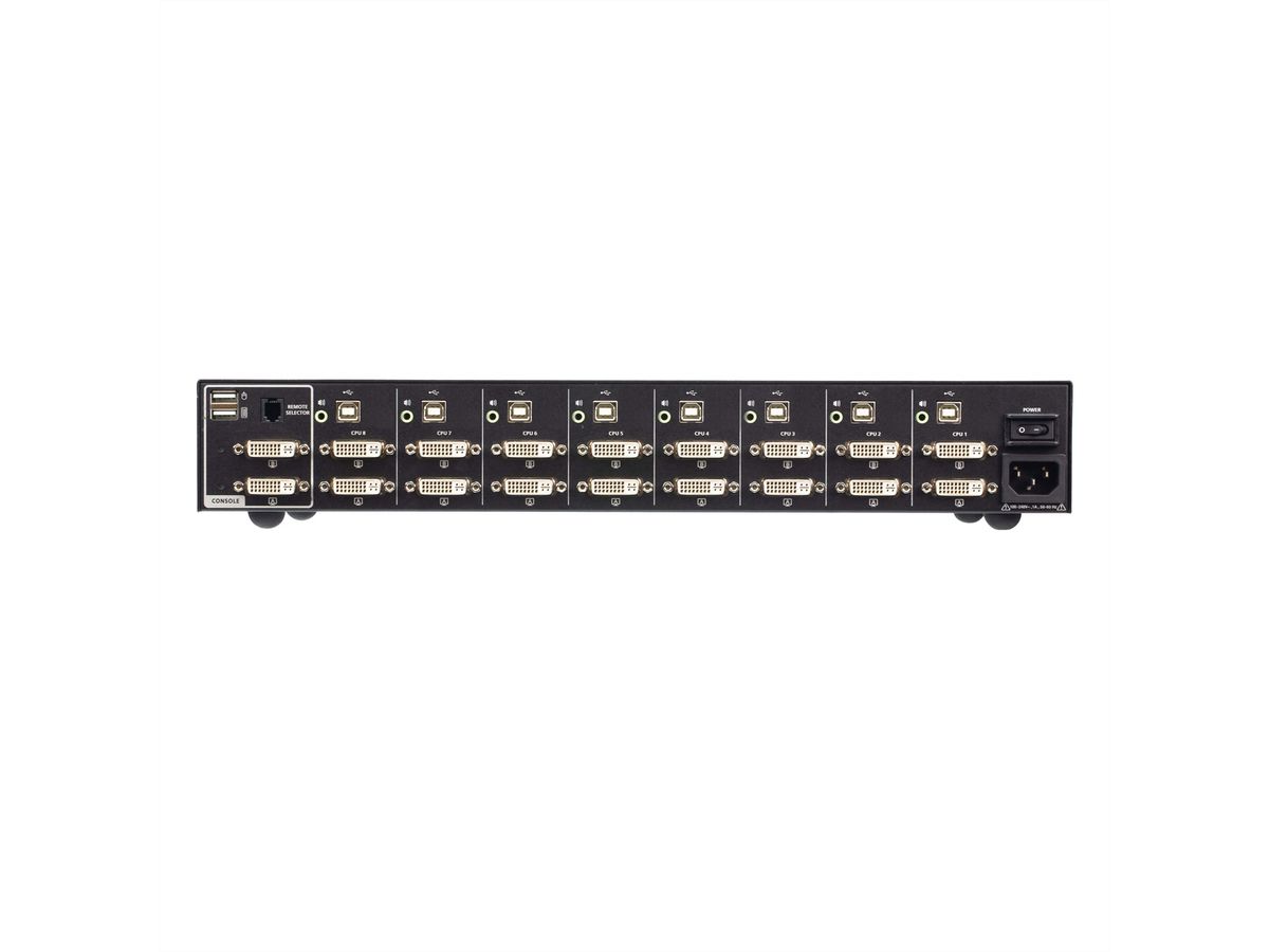 ATEN CS1148D4 Commutateur KVM sécurisé à double écran DVI 8 ports USB