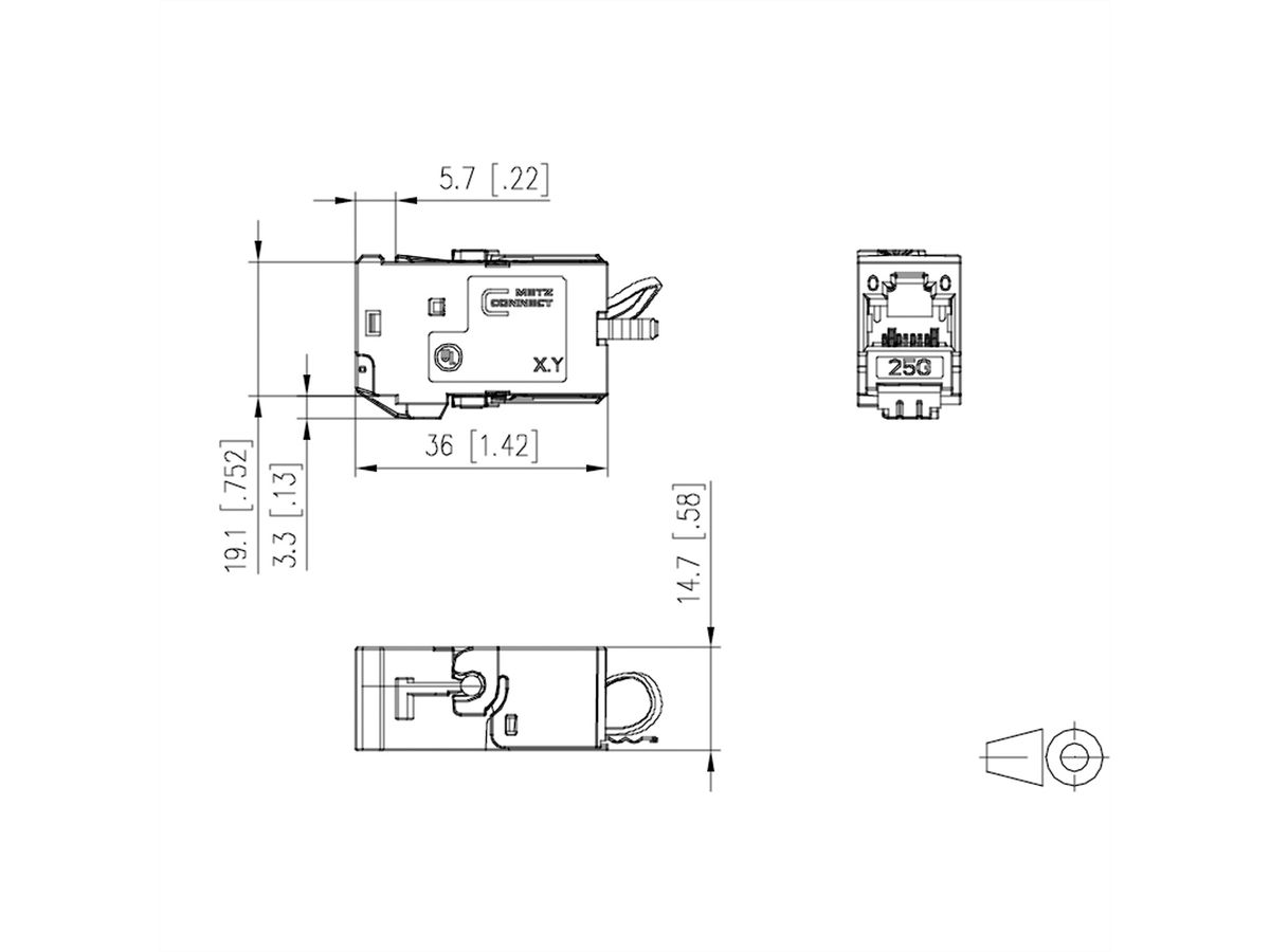 METZ CONNECT Connecteur 25Gmodul
